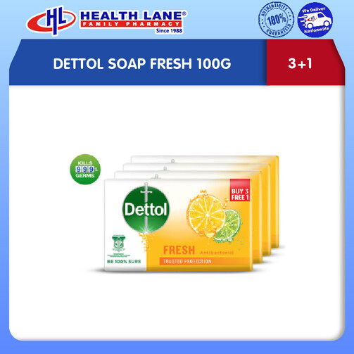 DETTOL SABUN FRESH 100GX3+1